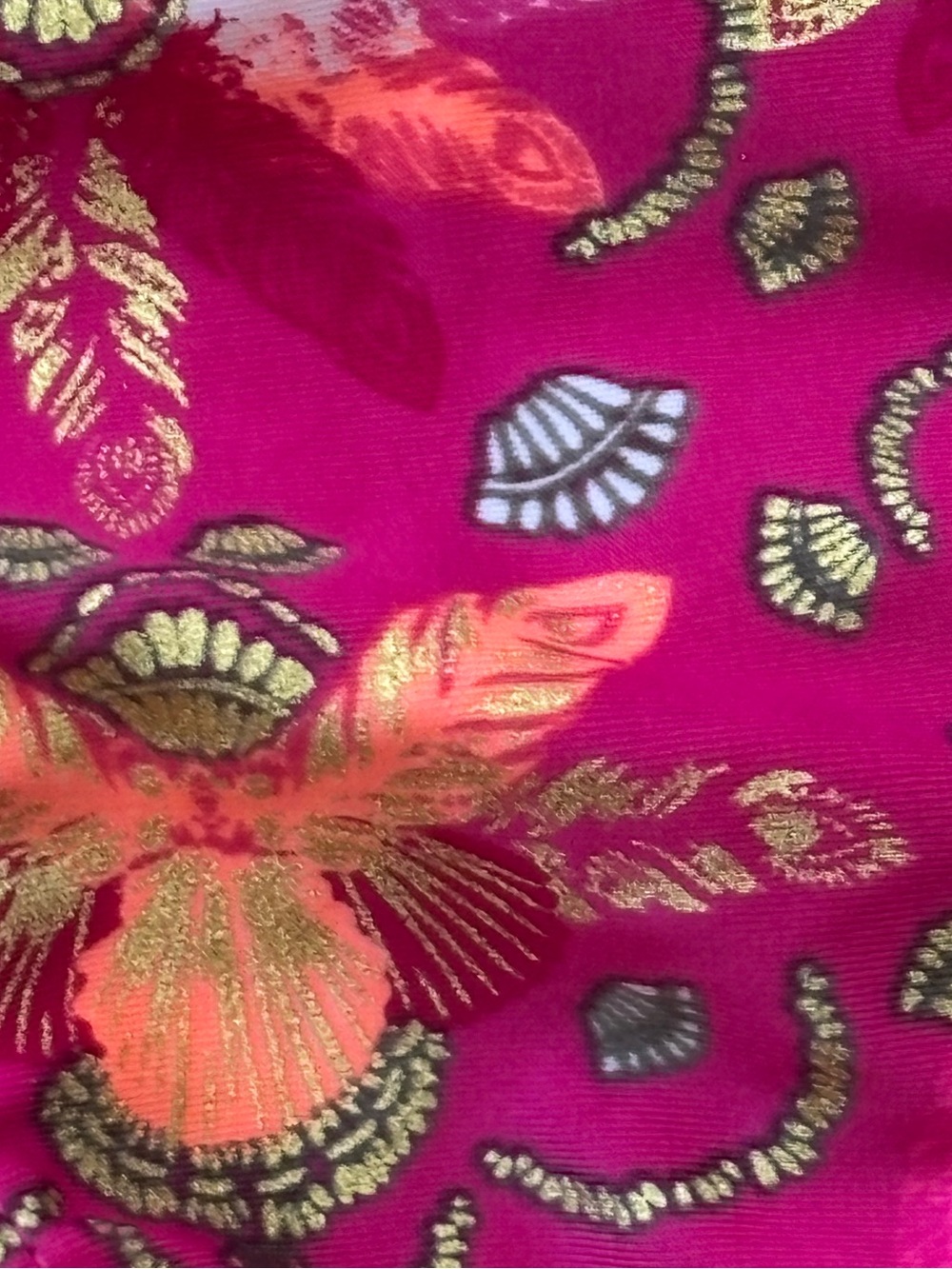 NWOT Floral Keyhole Halter Bikini Set - Fuchsia Pink - Picture 4 of 4